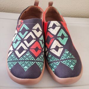 UIN Women's Walking Shoes Slip On Casual Toledo (Spirit Pattern Toledo) Size 9